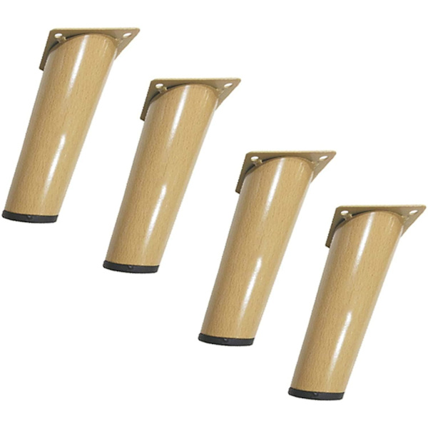 Huonekalujalat, Tukijalat Sovalle/TV-Kaapille, Metalli, Imitaatiomaalattu Puu, 4 Kpl 12cm