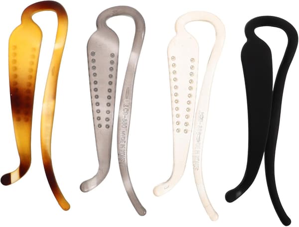4 stk. matte hårklemmer i plast for hestehale til kvinner, lette vridde hårnåler