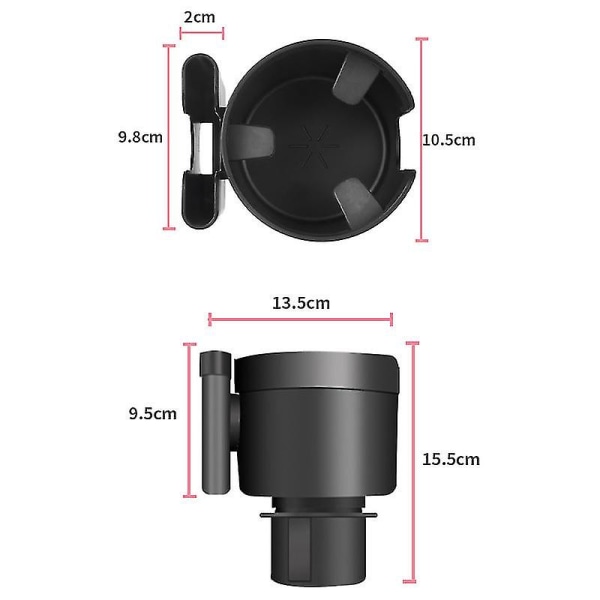 Auton juomateline, kupinpidike, auton ilmanvaihdon juomateline, halkaisija 10 cm