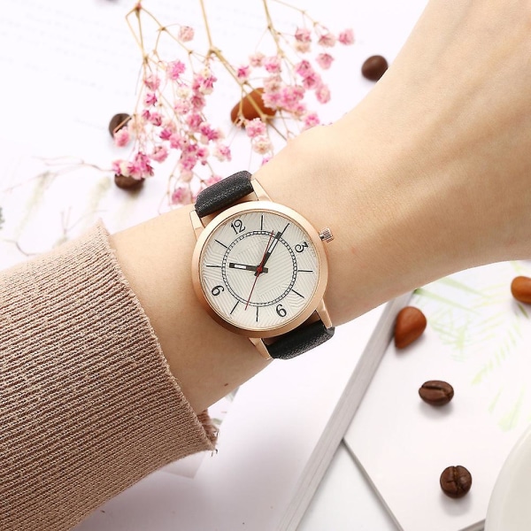 Kvinners personlighet Small Dial Watch, Simple Casual Fashion Quartz Watch Women's Brown