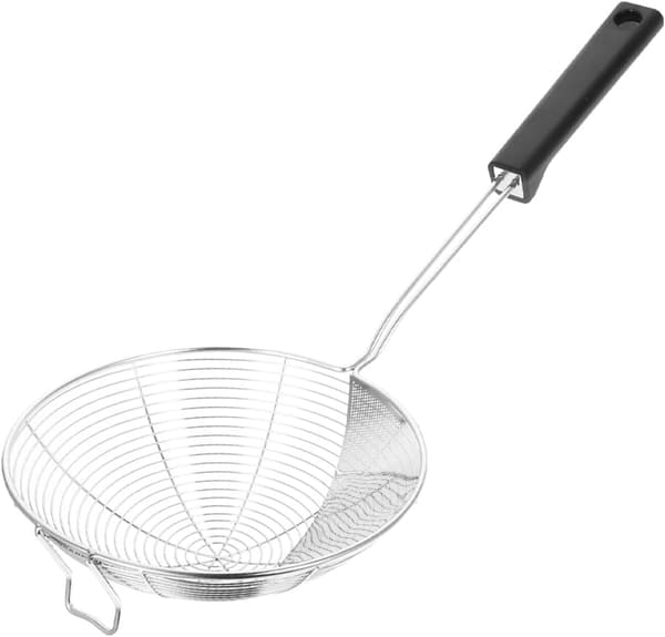 Dørslagskje for pasta og nudler med sil i rustfritt stål, bakelitt, multifunksjonell