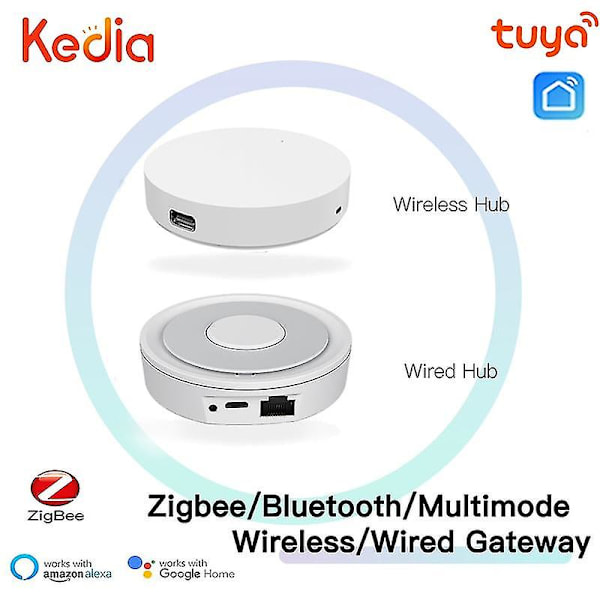 Tuya Zigbee Smart Gateway Hub Multi-modell Wifi Bluetooth Smart Hjem Smart Life Trådløs Fjernkontroll Wired Zigbee hub2