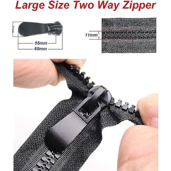 70 cm 15 Store Separerbare Glidelåser Tykke Plastglidelåser Ty-yuhao
