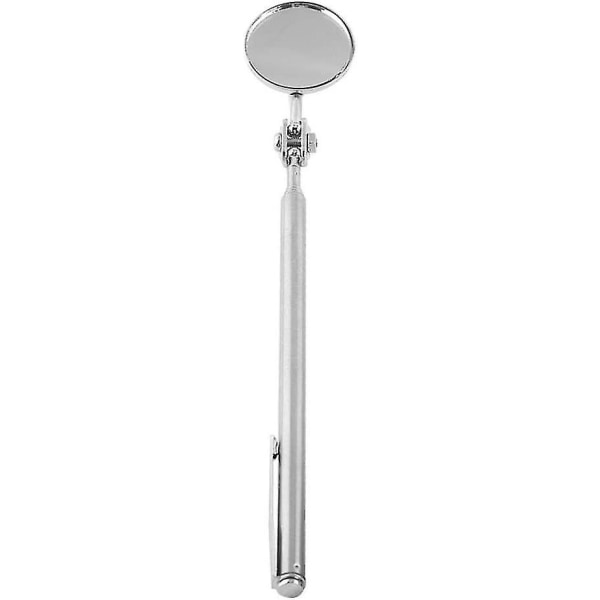 Bilteleskopisk inspektionsspegel förlängd upptäckt Rund lins Handverktyg Teleskopspegel inspektionsspegel (pennklämma 30x600 mm) (silver) (1st)