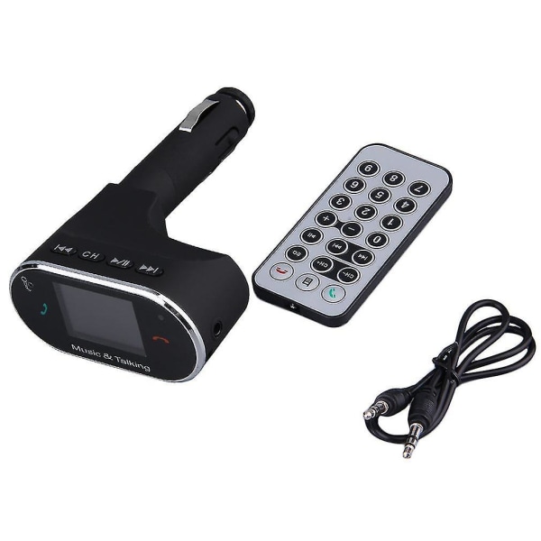 Musta Bluetooth-auton soittimen sovitin handsfree FM