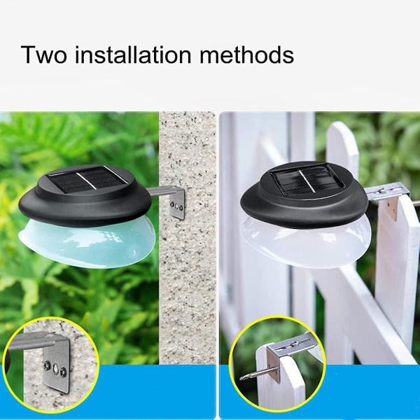 Solcellslampa för vägg utomhus, varmvit, staketbelysning för terrass, ytterdörr, vägg och LED-dekorativ lampa, vattentät (varmvit) (1 st)