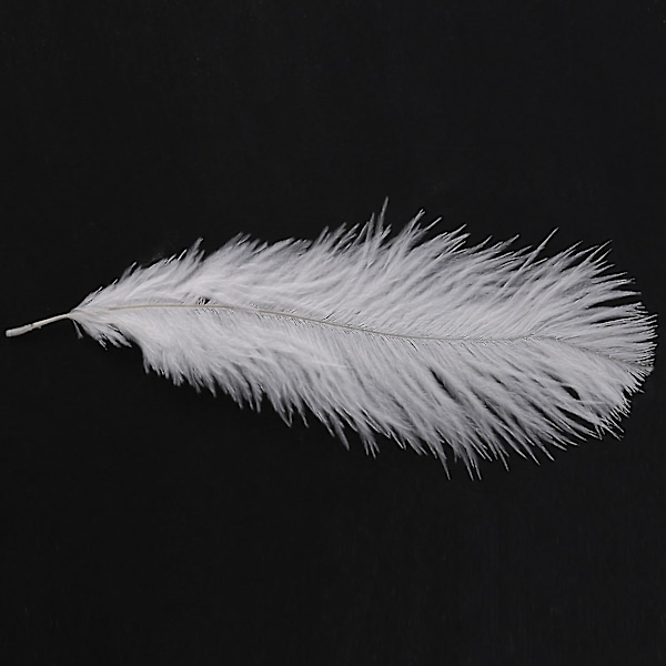50 Stykker Hvide Naturlige Strudsefjer 20-25cm Bryllup DIY