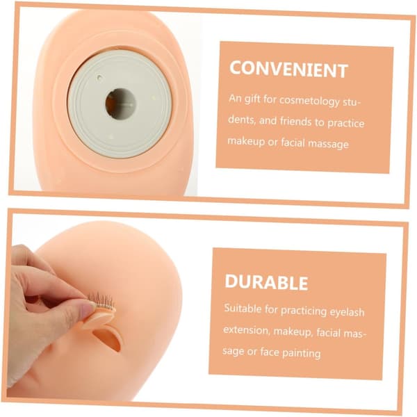Silikone øjenvippe mannequin hoved øjenvippe extensions model realistiske øjne til vippetræning display