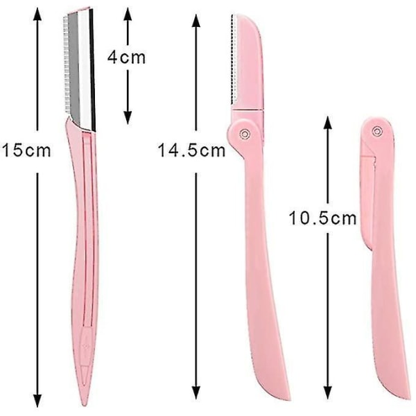 4 stk. Øjenbryn Razor Shaper Foldbar Fuzz Kind Hair Remover