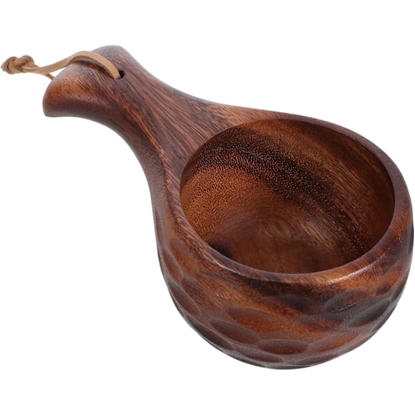 Elegant japansk teseremoni skje, ergonomisk håndtak, tresleiv for suppe, multifunksjonell vannøse
