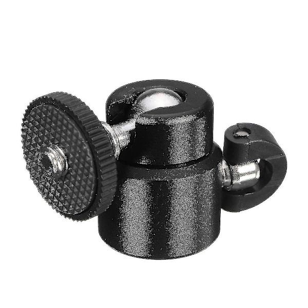 Metal Mini Kuglehoved Blitzbeslag Holder Skrue Til Kamera Stativ Hotshoe (1 Styk, Sort)