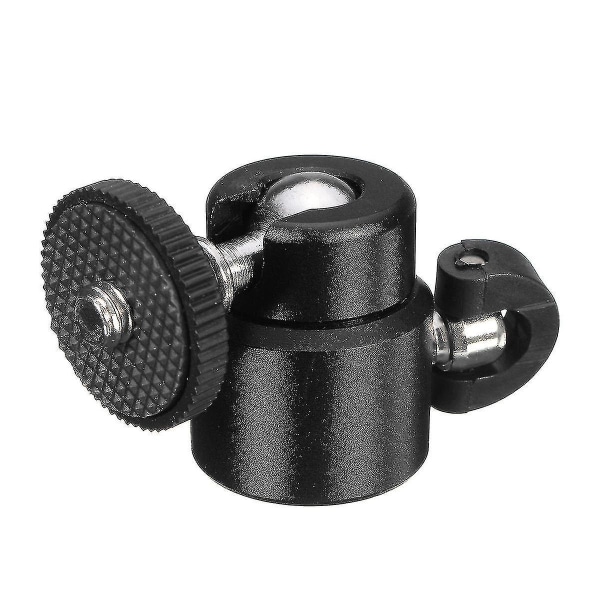 Metallinen minipallopäällinen salamapidikkeen pidikkeen ruuvi kameran kolmijalan Hot Shoe -kenkään (1 kpl, musta)