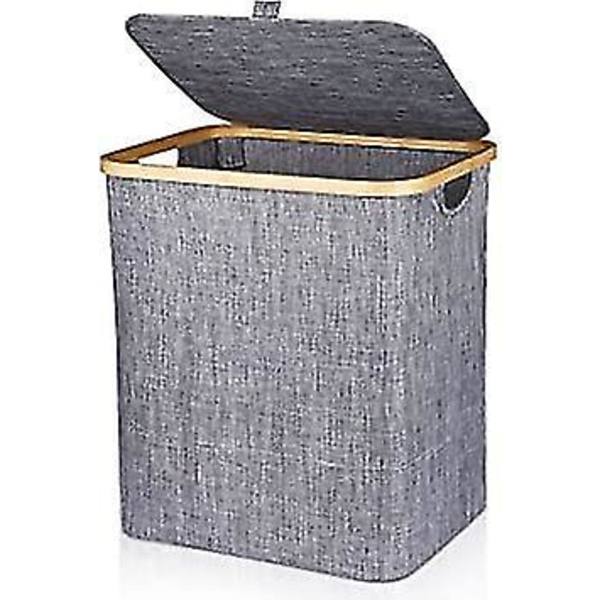 Tvättkorg med Lock 60L Vikbar Korg Pop-up Boxar Organiserare