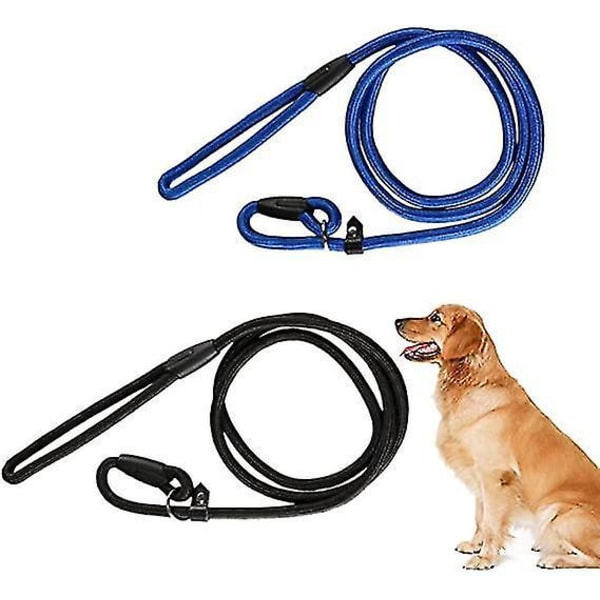 2 Pack Nylon Dog Rope Lead Adjustable Loop Anti Pull