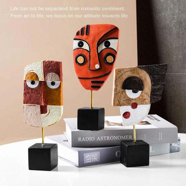 Kreative Abstrakte Ansiktsfigurer Resin Bordkunst Hjemmedekor