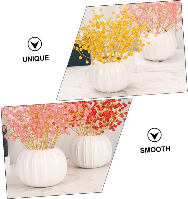 Modern Keramisk Blomvas Pumpaformad Vit Keramisk Blomsterarrangemangsvas