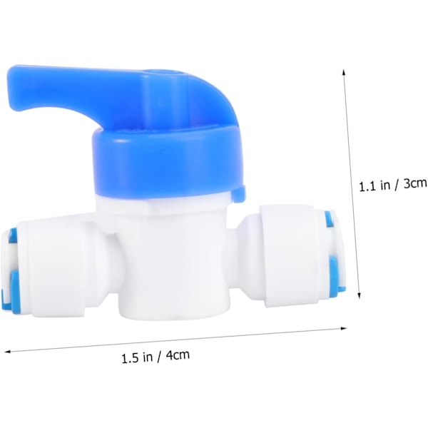 2st Mini Snabbkoppling Push Tee Koppling 1/4 Od Rör Kulventil för System