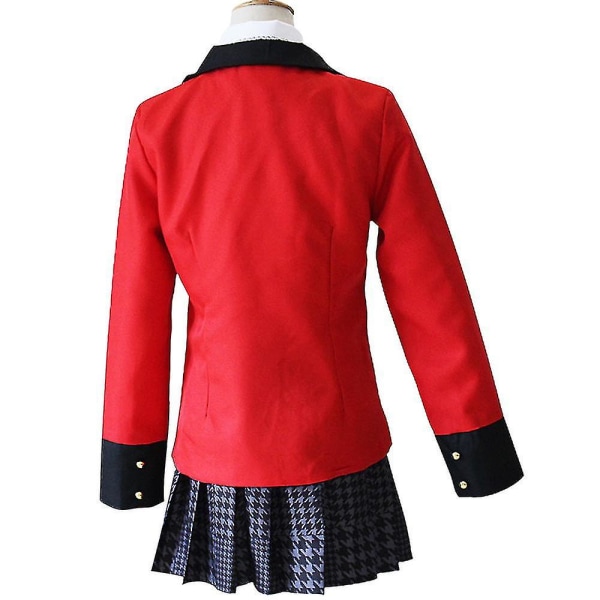 Kakegurui Cosplaydräkt för Kvinnor - Jabami Yumeko Anime Kakegurui Kirari Momobami Uniform Set S