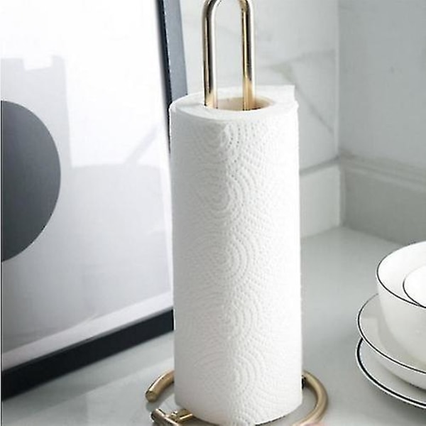 Stående toalettpappersrulle, dispenser, toalettpapper (guld) Multipurpose