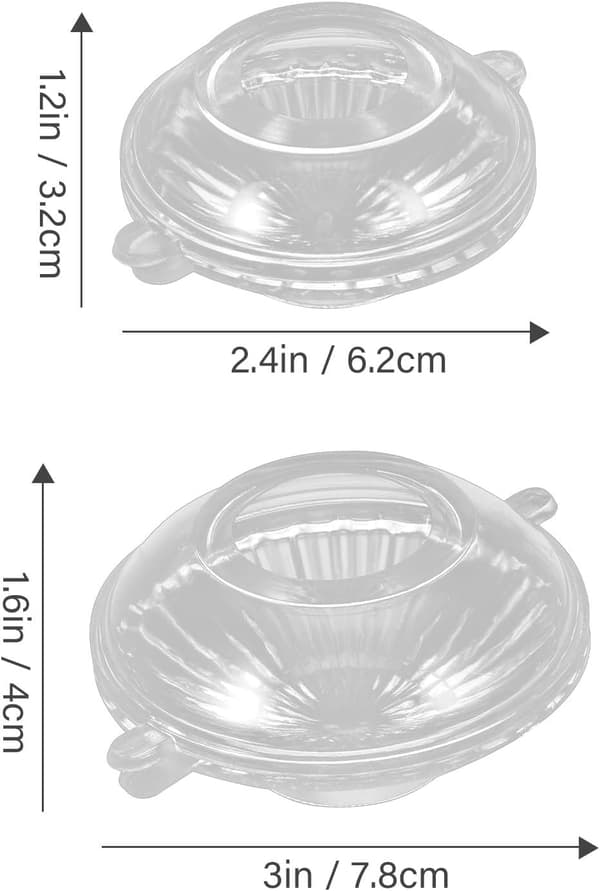 2 stk. flydende stearinlys DIY plastforme til fremstilling af duftlys 5x2,8 cm og 7x3,6 cm