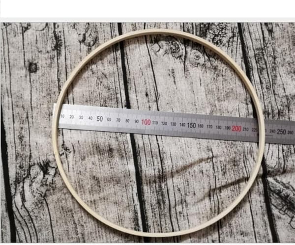 10 stk 13 cm diameter bambus drømmefangerringer, runde trehåndverkshopp