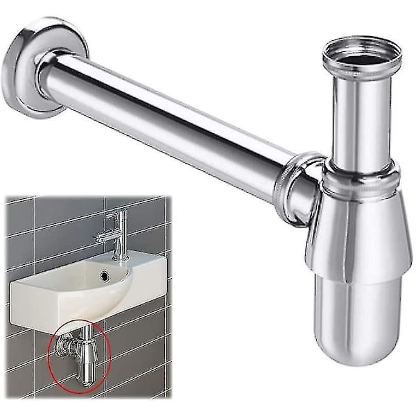 WC-pesuallas Chrome Brass Deodorant Bottle Trap Kylpyhuoneen pesualtaan hana Jäte