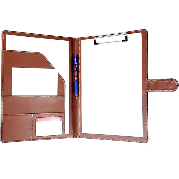 A4 Dokumentmappe, A4 Notatblokk Dokumentmappe Klippbrett, A4 Organizer Sorter (brun)