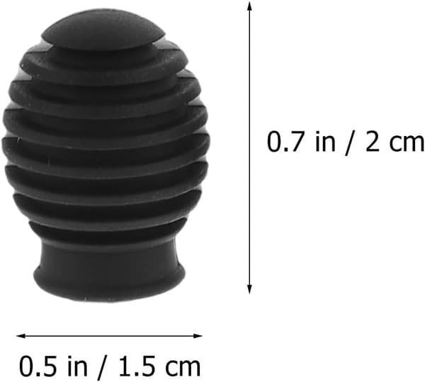 Trommestikkebeskyttere for lyddemping, elastisk tekstur, svart, 4 stk. lyddempende silikontupper, designet
