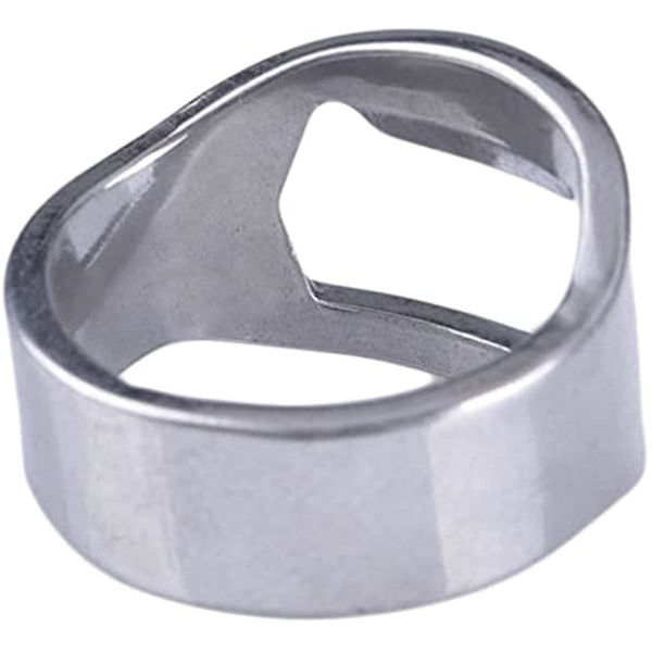 Monshop Ring Flaskeåbner Mini Flaskeåbner Ring Fingerringe Flaskeåbner - Rustfrit Stål 22mm