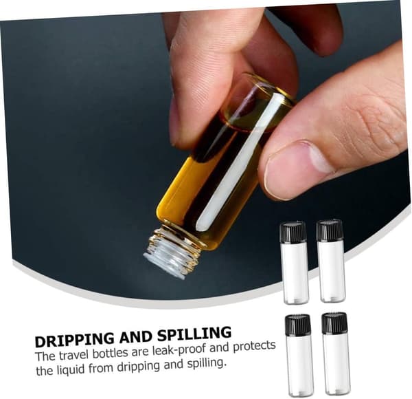 24 st Mini eteriska oljeflaskor i glas 5 ml Resekosmetikflaska