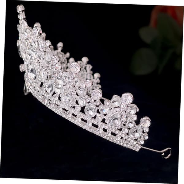 Rhinestone kronehodeplagg for bryllup og fester Brudedekorasjon Holdbar