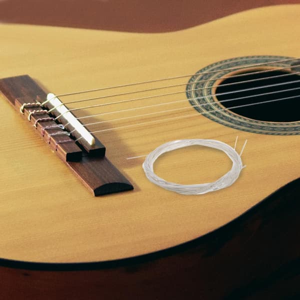 2 uppsättningar nylonsträngar klassisk akustisk elgitarr ersättning underhåll silverpläterad pålitlig