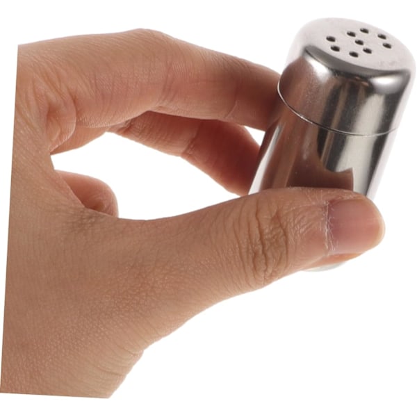 Krydderiglas i rustfrit stål Salt Peber Shaker Sæt Bærbar Krydderiholder Udendørs