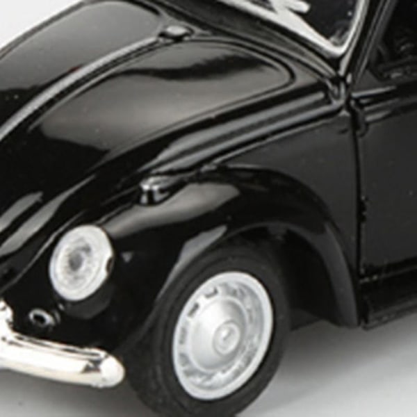 Vintage Beetle Diecast Trekkbil Modell Leke Hvit