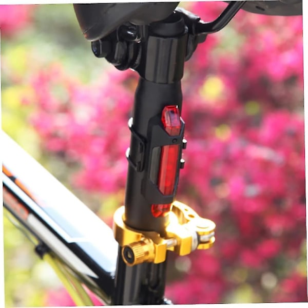 Cykel Baglygte Bag LED USB Genopladelig Vandafvisende Baglygte Sikkerhed Advarselslampe Rød Baglygter (rød) (1 stk)