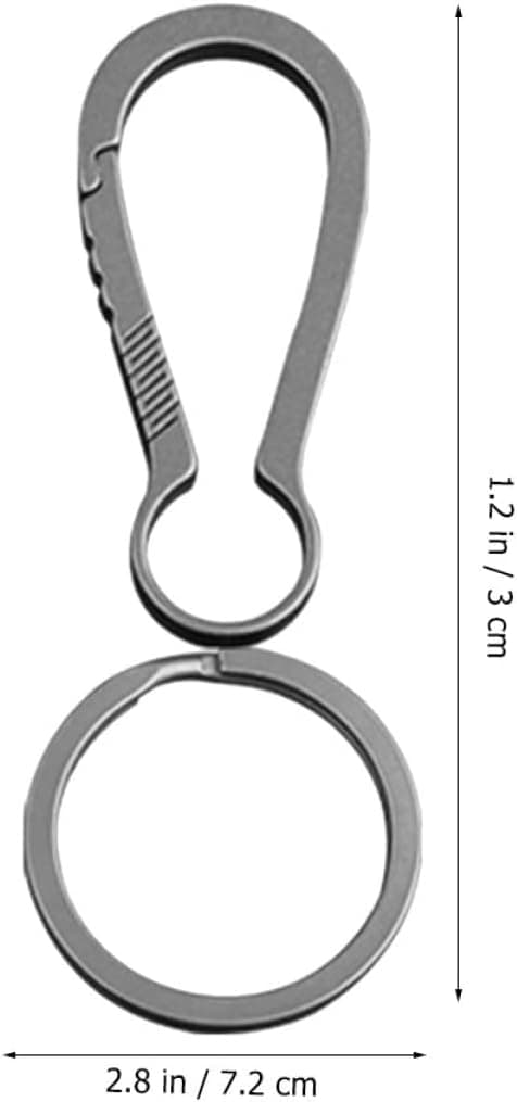 Karabinhage Nøglering Clip Titaniumlegering Medium Nøgleholder Bil Nøglering Organizer