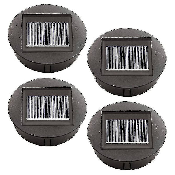 4 stycken Ersättnings-Solcellsdrivna Lampor med LED-lampor, Solcellsdrivna Topplampor Ersättning, LED Solpanel Lykta