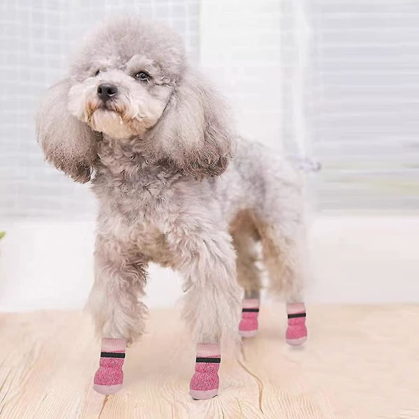 Dog Sockscat Sokker, anti-skli med justerbare stropper forsterkning