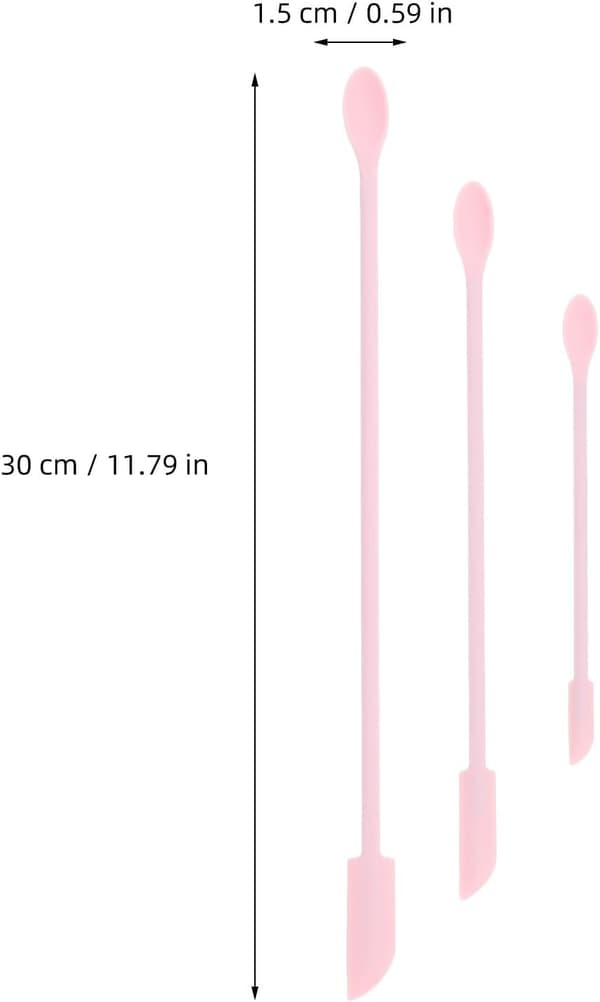 3st Silikonskrapa Spatel Skönhetssminkskrapa Design i ett stycke