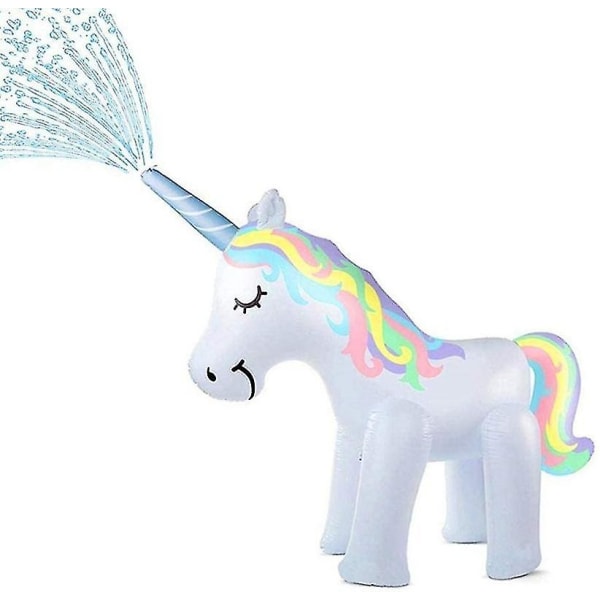 Oppblåsbar Unicorn Sprinkler Utespill for Hage