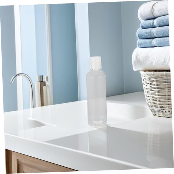 20 st mini plast lotionflaskor emulsionsdispenserflaskor med klämtopp för resor, hudvård, smink