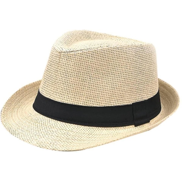 Straw Panama Hat Sun Beach Hat Bred Brätte Halm Roll Up Hat Upf 50+ För kvinnor