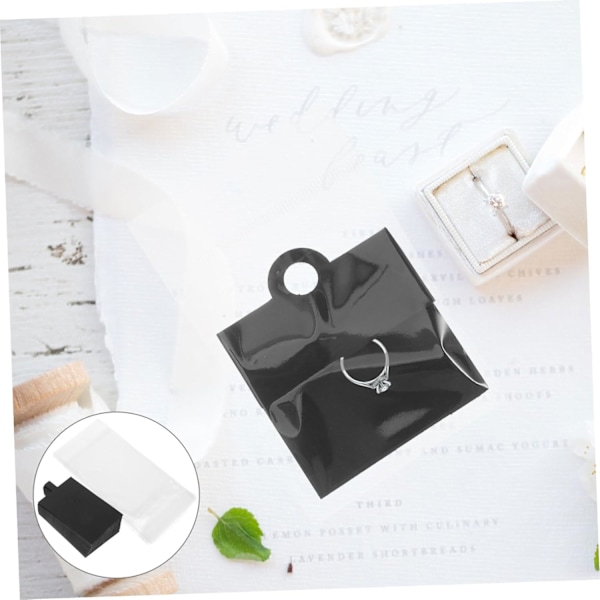 100 stk. Sikre Papir Smykke Display Kort Ring Display Emballage Kort Stilfulde Ring Fremvisningskort