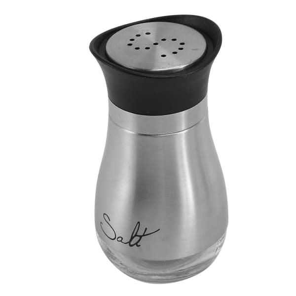 Salt- och pepparkvarnar, pepparkvarn, rostfritt stål med glasbottenset, salt- och pepparkvarn