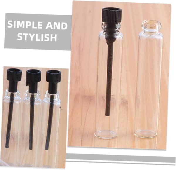 Glasdoftprovflaskor och reselotionsbehållare 50 st 2 ml minikosmetikburkar i glas