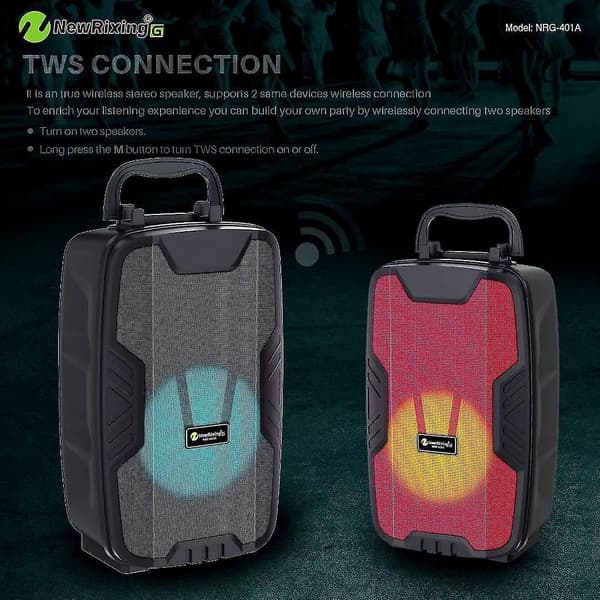 Hög effekt 4-tums bärbar trämusiklåda Bluetooth