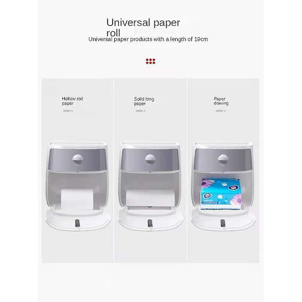 WC-paperiteline vedenkestävä seinäkiinnitettävä hylly harmaa