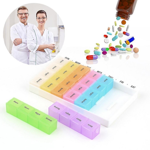 Am Pm 7 Dages Stor Pilleæske Dispenser Organizer