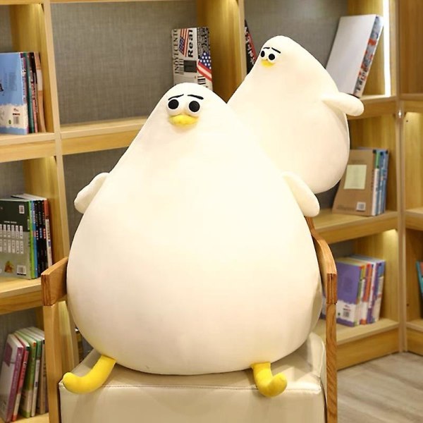 Myk Pingvin Plysj 26/38cm Stor Rund Fluffy Sofa Dekorasjon Plysj Leke For Barn 38cm