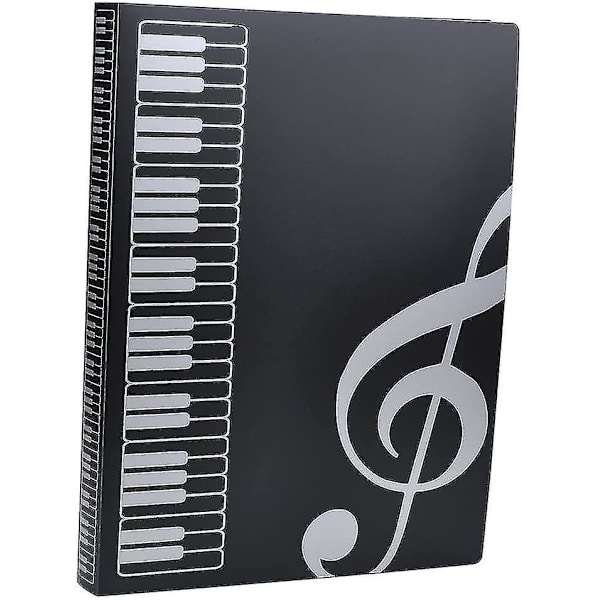 A4 Musikbordmappe Dokumentmappe Svart
